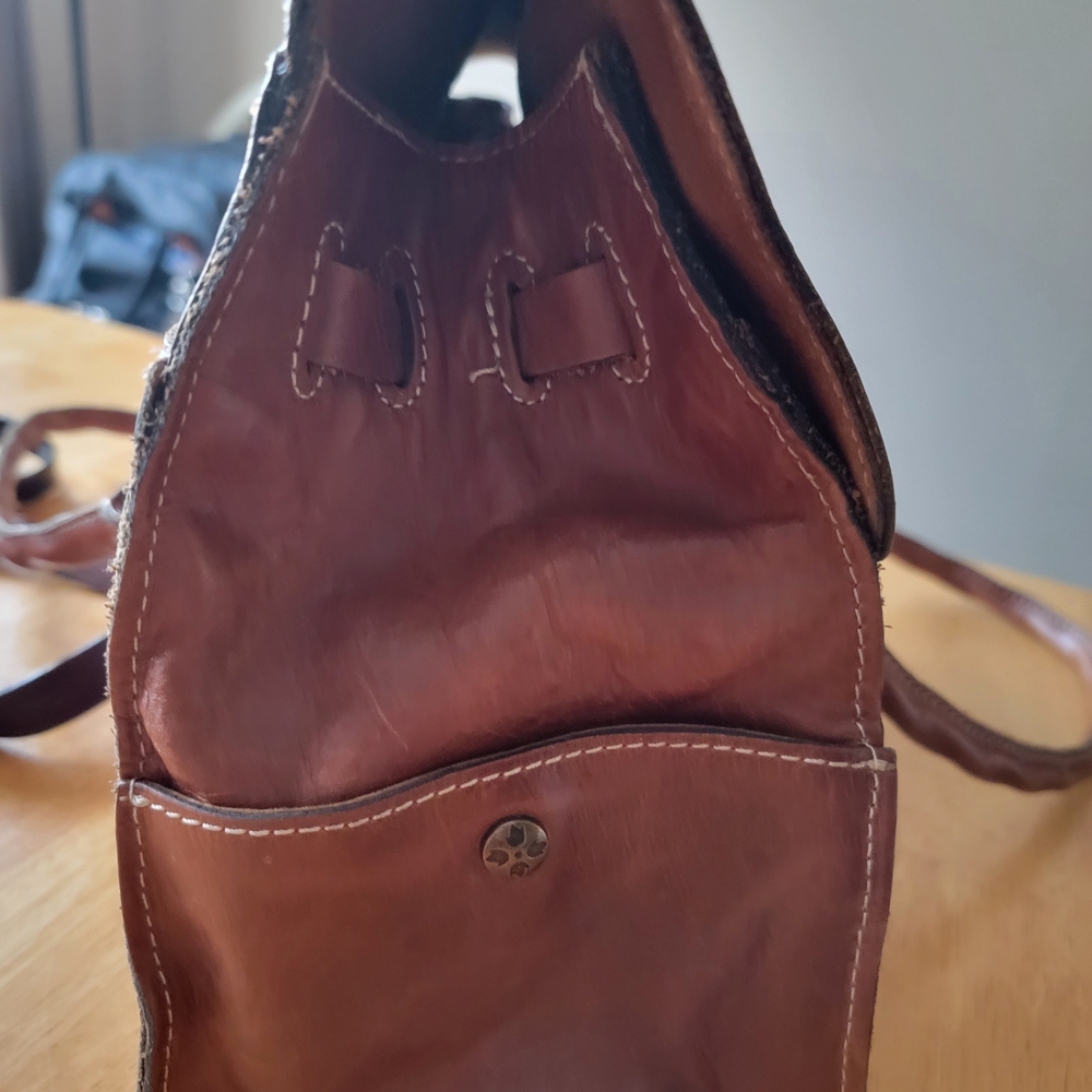 Patricia Nash Brown Leather Satchel - Picture 3 of 7